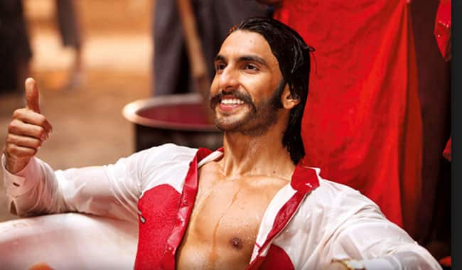 Ranveer Singh tries to hide his &#039;Bajirao Mastani&#039; bald look?