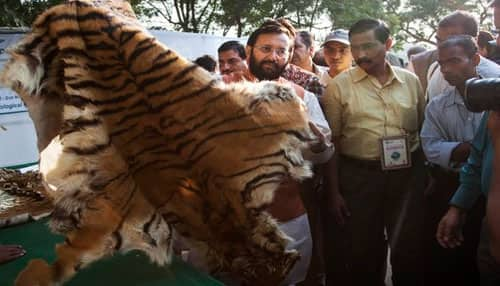 Seized wildlife products incinerated at Delhi Zoo