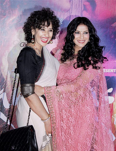 Manisha Koirala and Nandana Sen during the screening of film Rang Rasiya in Mumbai.