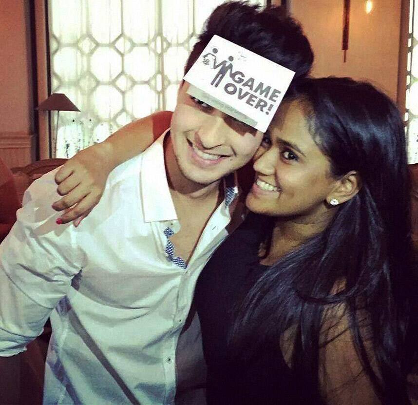 Salman Khans sister Arpita with her groom Aayush Sharma at a party in Mandi, Himachal Pradesh.