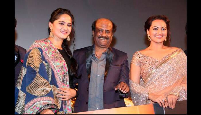 Sonakshi Sinha :- @superstarrajini #Anushka @sonakshisinha at #Lingaa Audio Launch -twitter
