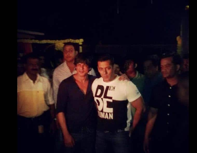 SALMAN AND SRK TOGETHER AT ARPITA'S SANGEET CEREMONY -TWITTER