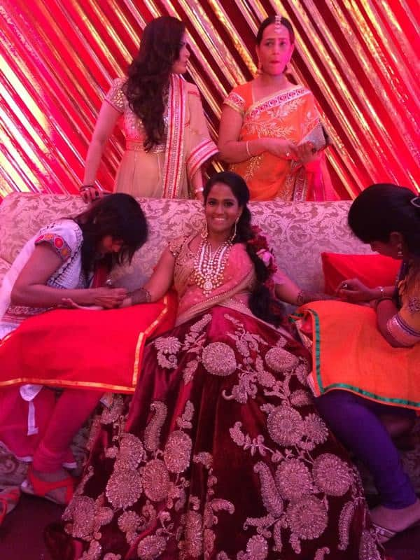 Arpita S Khan ‏-Wedding madness from last night !  -TWITTER