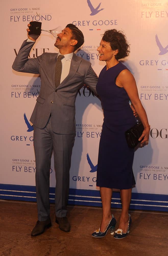 Karan Johar during Grey Goose Fly Beyond Awards 2014 in Mumbai.- Rajneesh Londhe.DNA