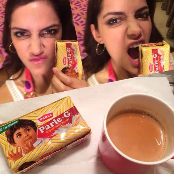 Shazahn Padamsee - Chai time calls for Parle G powerrr #parleG #theforceiswithme #Gforgenius. -twitter