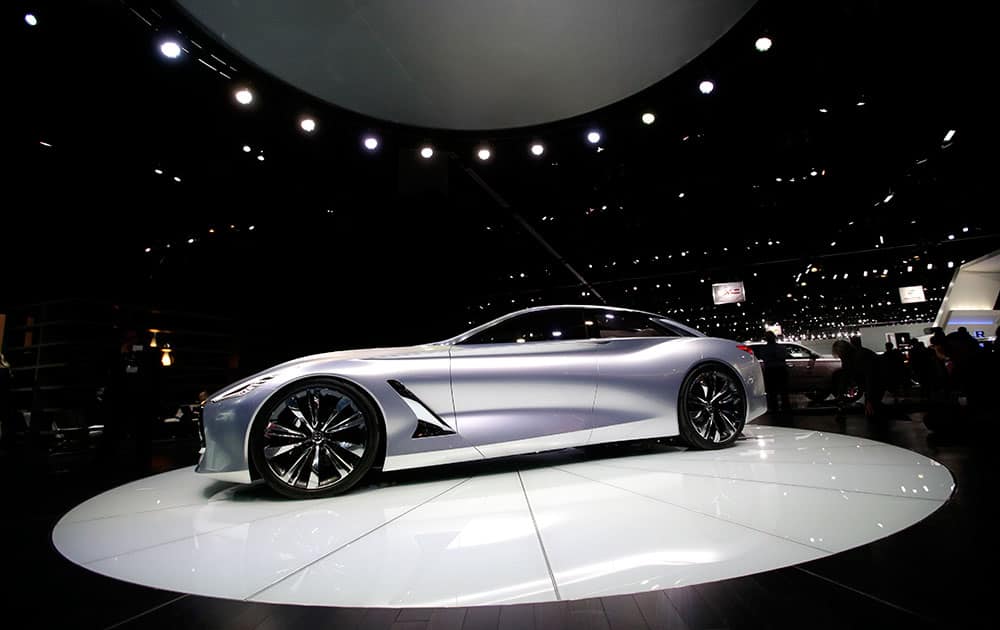 The Infiniti Q80 Inspiration concept car is showcased at the Los Angeles Auto Show, in Los Angeles. The annual event is open to the public beginning Nov. 21.