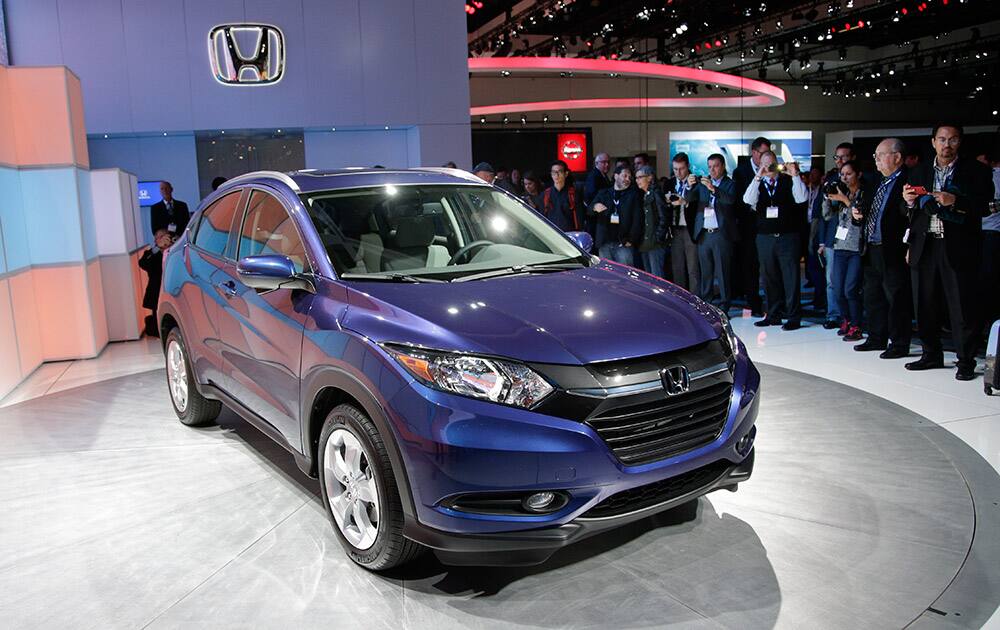 The 2016 Honda HR-V crossover is unveiled at the Los Angeles Auto Show, in Los Angeles.