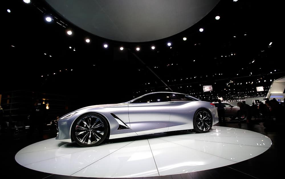 The Infiniti Q80 Inspiration concept car is showcased at the Los Angeles Auto Show, in Los Angeles.