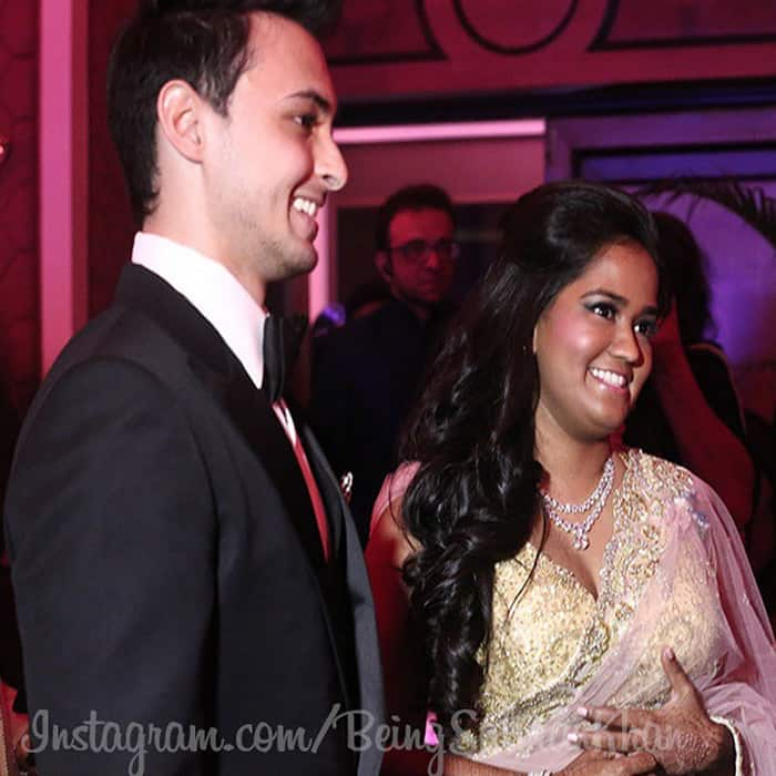 Arpita and Aayush look stunning together.