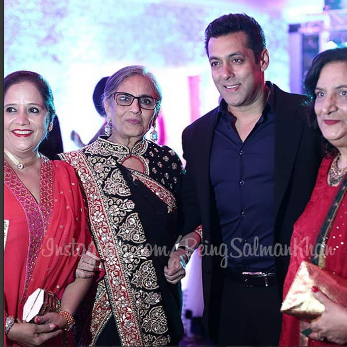 Salman with his mother Salma (in black attire).