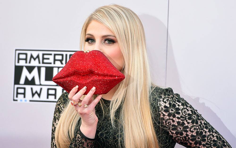 Meghan Trainor arrives at the 42nd annual American Music Awards at Nokia Theatre L.A.