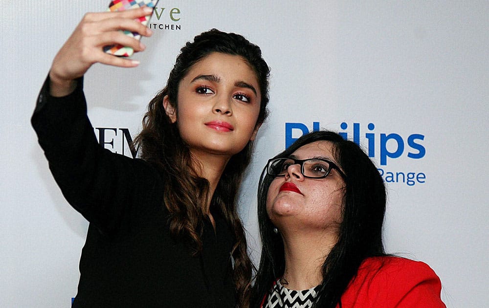 Bollywood actor Alia Bhatt during the cover launch of Femina Magazines 55th anniversary issue in Mumbai.