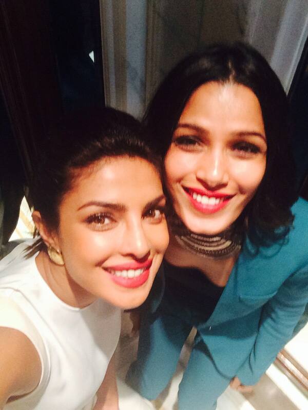 PRIYANKA ‏:-Together we're #GirlRising ! Thank u @BecauseImFreida for being on this journey with me! @girlrising - Twitter