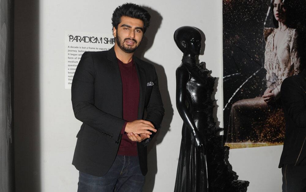 Arjun Kapoor during the opening of fashion designer Gaurav Gupta's store in Mumbai. -dna