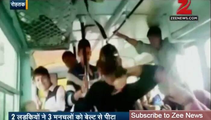 Watch video: Braveheart Rohtak sisters beat molesters with belt inside moving bus