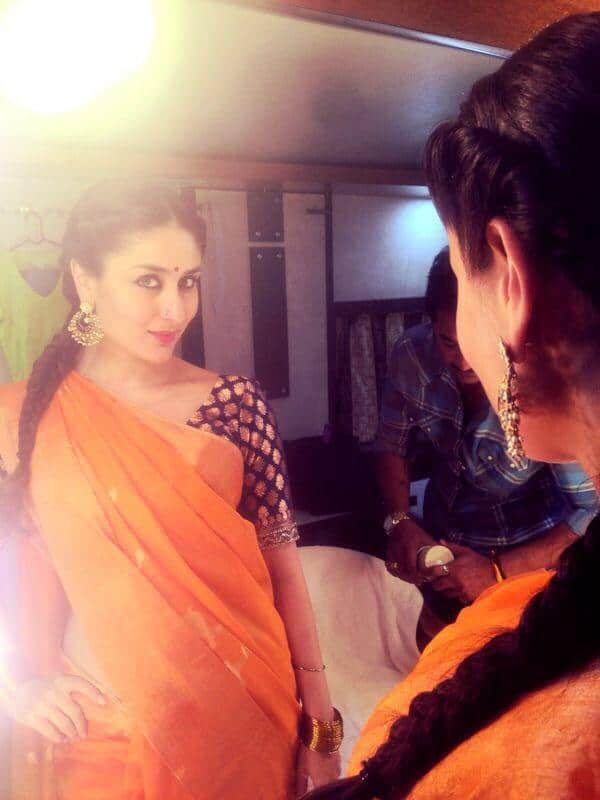 Kareena Kapoor Khan ‏:- Kareena on the sets of Bajrangi Bhaijaan! -twitter