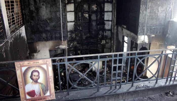Christians protest church blaze in Delhi, police forms SIT