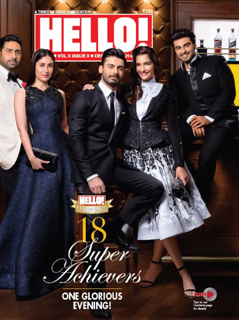 Kareena Kapoor :- Kareena next to Abhishek Bachchan on the cover of Hello magazine -twitter