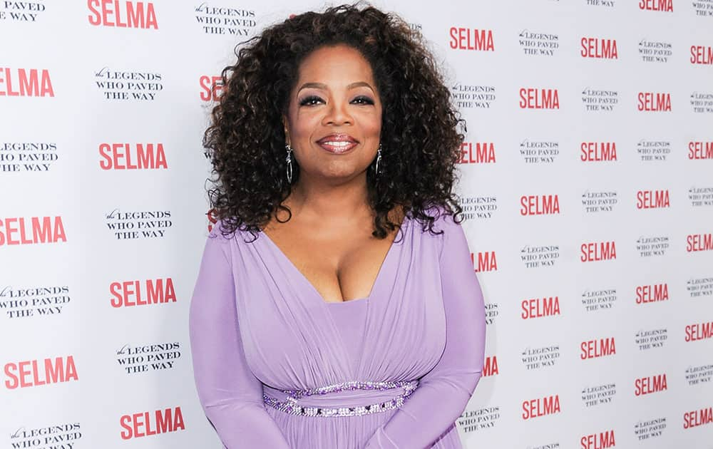 Oprah Winfrey arrives at Selma And The Legends That Paved The Way Gala, in Goleta, Calif.