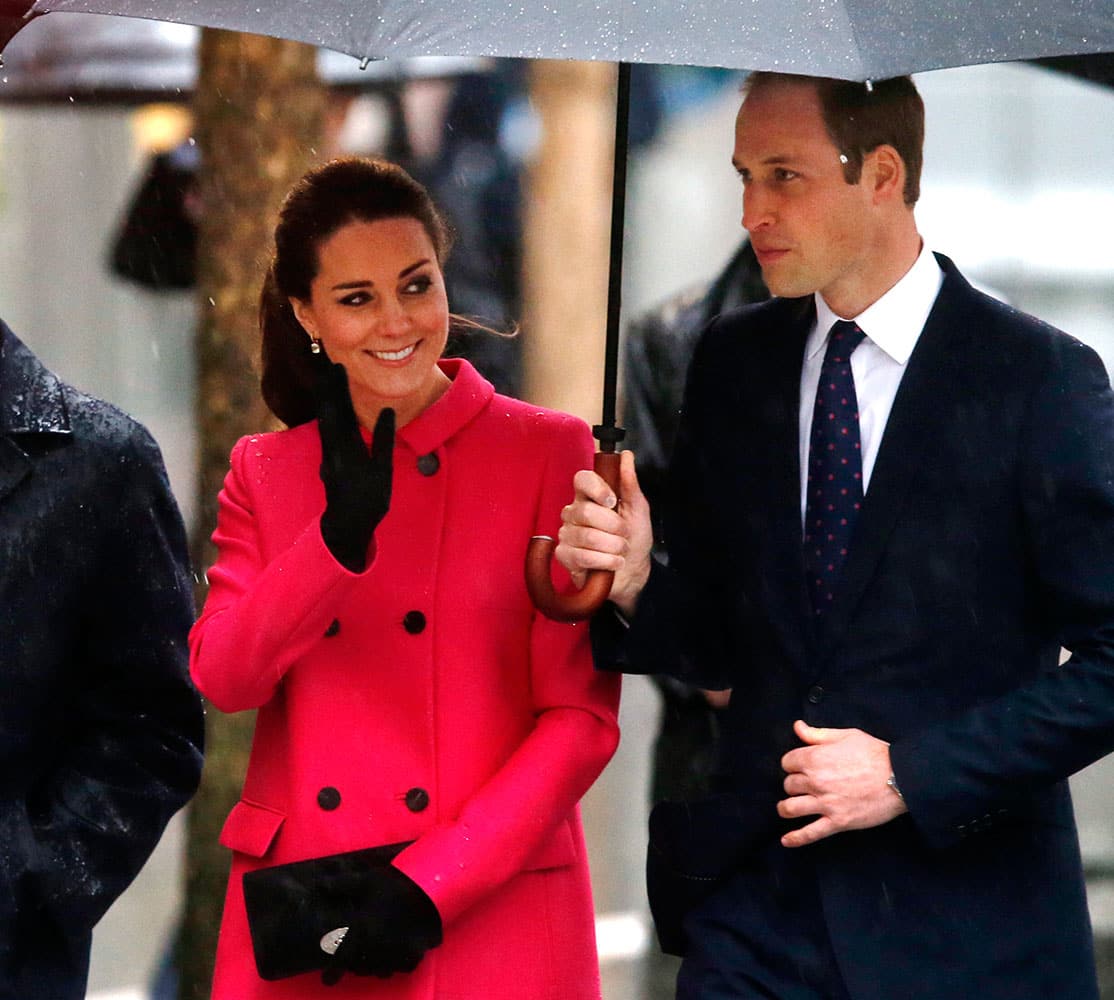 Britain's Prince William, the Duke of Cambridge, and Kate, Duchess of Cambridge, visit the National Sept.11 Memorial and Museum, in New York.