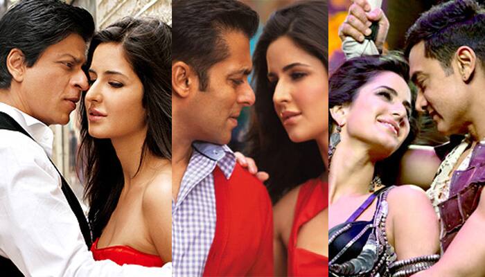 The Khans with the very hot Katrina Kaif.