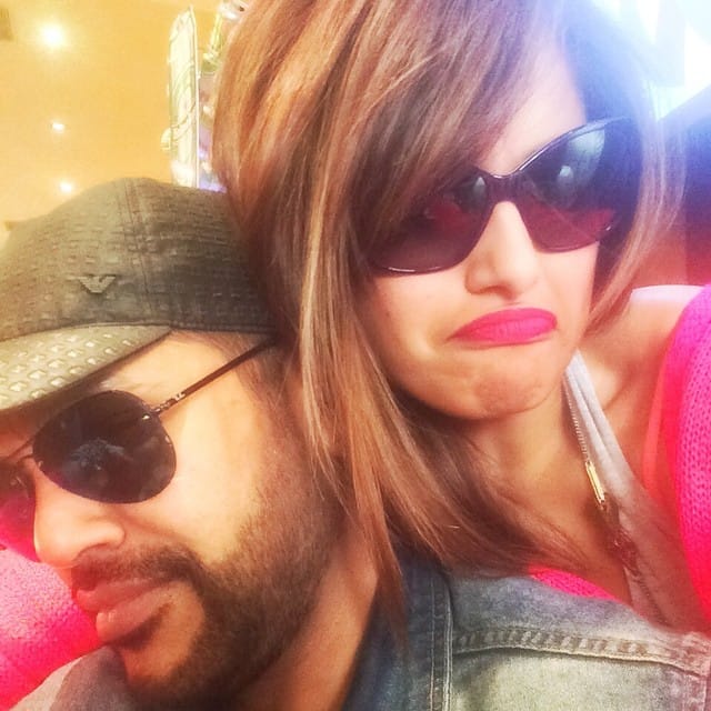 bipasha basu :- Boohoo Flight delayed! Me n @rockystar100 sulking in the lounge!