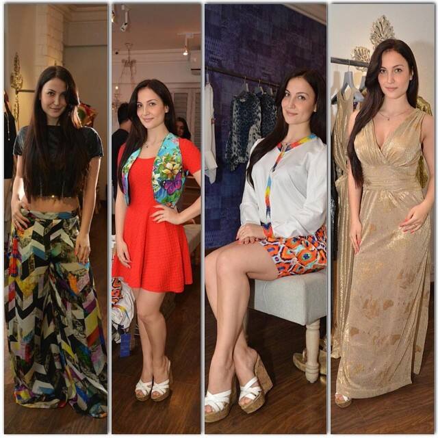 elli avram :- Seema Khan's new collection Loved it! @seemakhan #designer #newcollection #fresh #girly #loveit #woopwoop -instagram