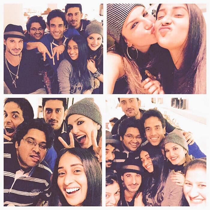 Sunny Leone :- Amazing night w/ pals @DanielWeber99 @RangitaNandy @zmilap @zgouri @TusshKapoor @thevirdas @2111Shaad & shivani Das -twitter