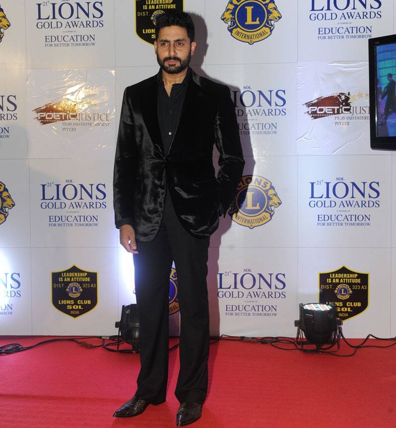 Abhishek Bachchan during the Lions Gold Awards 2015 in Mumbai.  -dna