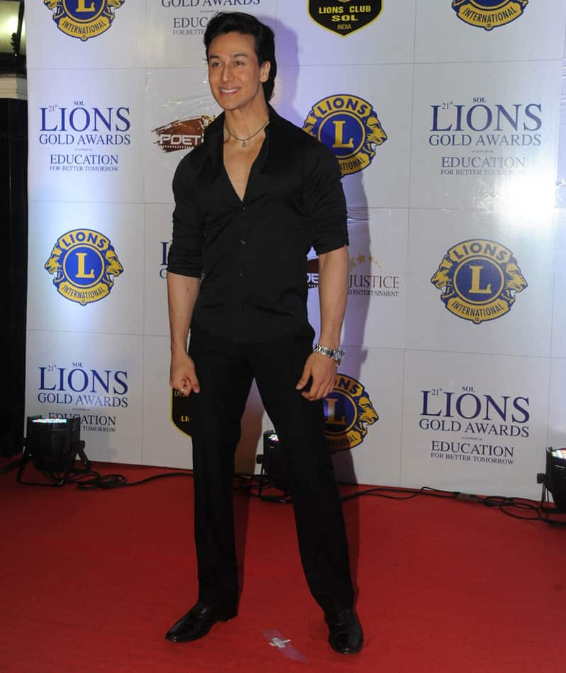 Tiger Shroff during the Lions Gold Awards 2015 in Mumbai. -dna