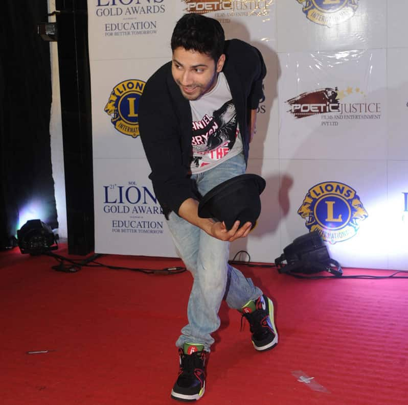 Varun Dhawan during the Lions Gold Awards 2015 in Mumbai. -dna