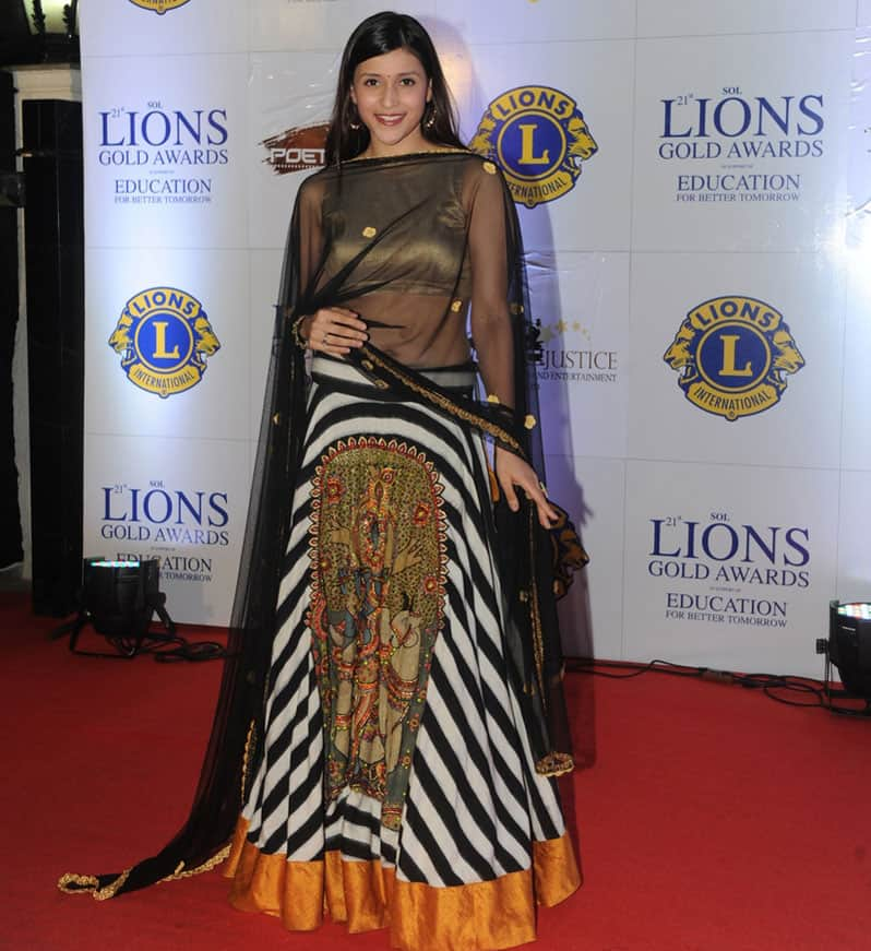 Manara Chopra during the Lions Gold Awards 2015 in Mumbai. -dna