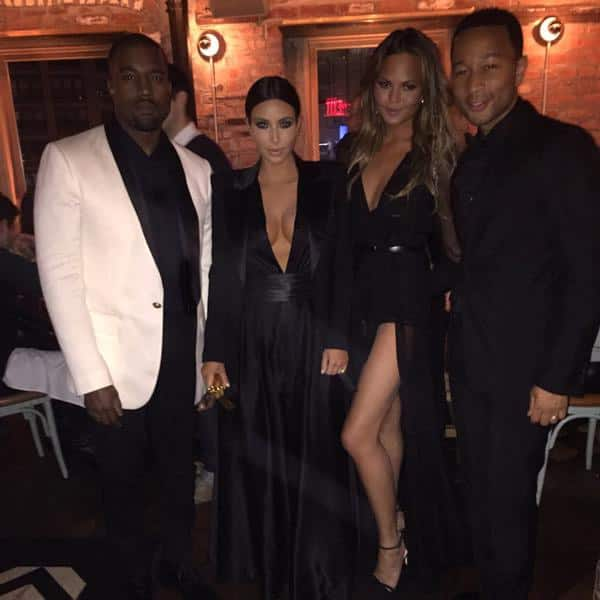 NYC Nights! @chrissyteigen @johnlegend - Pic Courtesy:Twitter@KimKardashian