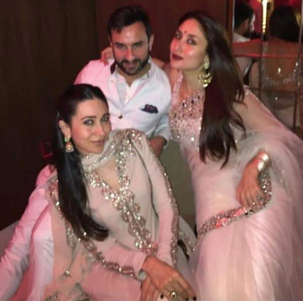 @KarismaKapoor  #kareenakapoorkhan #saifalikhan #malaikaarorakhan and @amuarora at wedding friend,so much fun - Pic Courtesy:Twitter