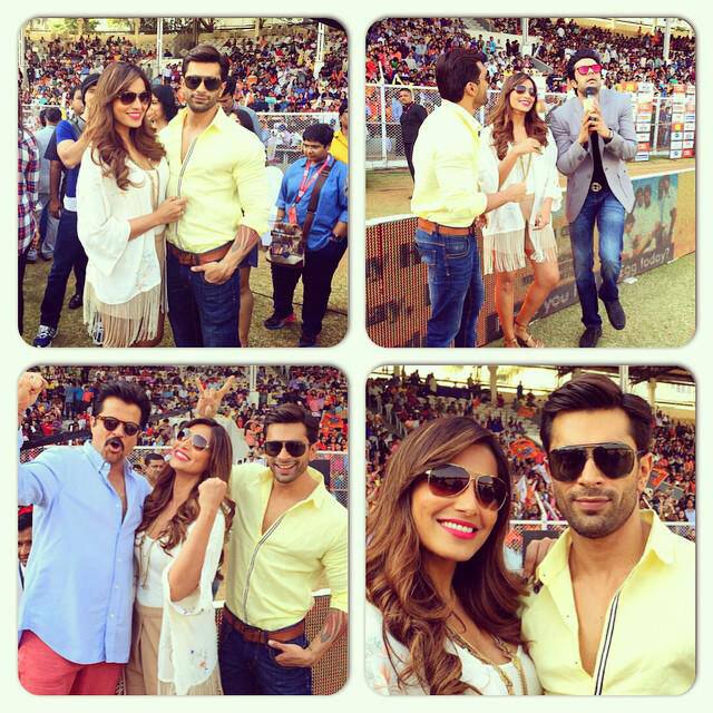 Bipasha Basu ‏:- RT @bipsluvurself: #Alone integration at #CCL! Go Veer Marathis and Mumbai Heroes ! Woohoo! http://instagram.com/p/xrCwhXMqDO/  -twitter