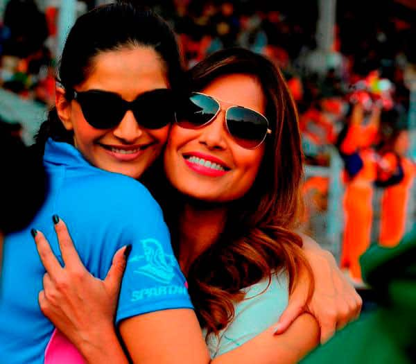 Some candid pics from #CCL opening ceremony @bipsluvurself @sonamakapoor  -twitter