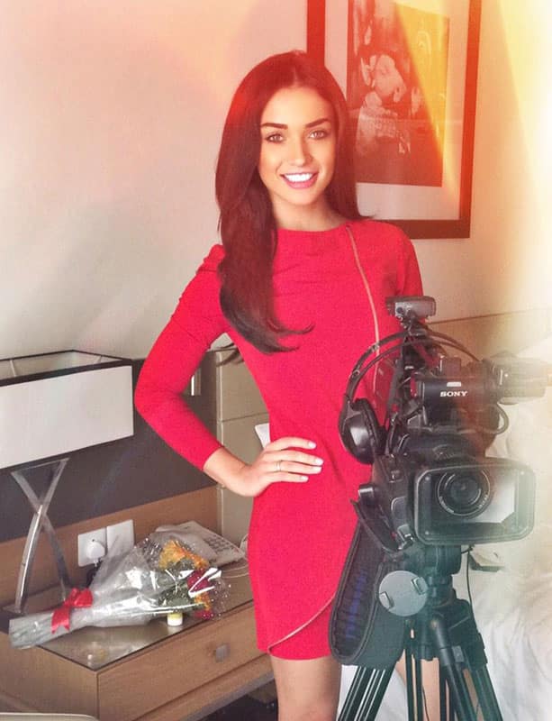 Amy Jackson :- I'll be talking about #I in my sleep tonight!! Back to back interviews all day -twitter
