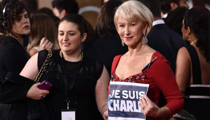 Je Suis Charlie - celebs support Charlie Hebdo at Golden Globe