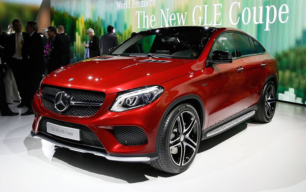The Mercedes-Benz GLE 450 AMG Coupe is unveiled at media previews for the North American International Auto Show in Detroit.