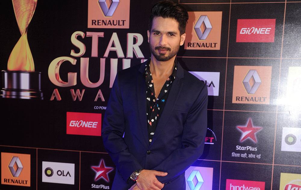 Shahid Kapur during the Renault Star Guild Awards 2015 in Mumbai. -dna