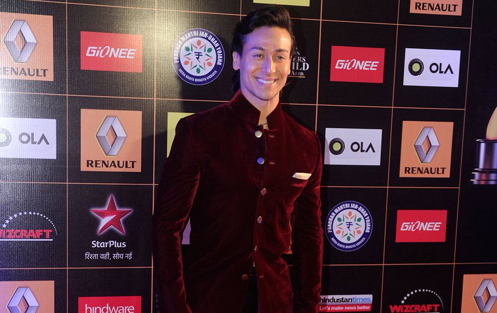 Tiger Shroff during the Renault Star Guild Awards 2015 in Mumbai. -dna