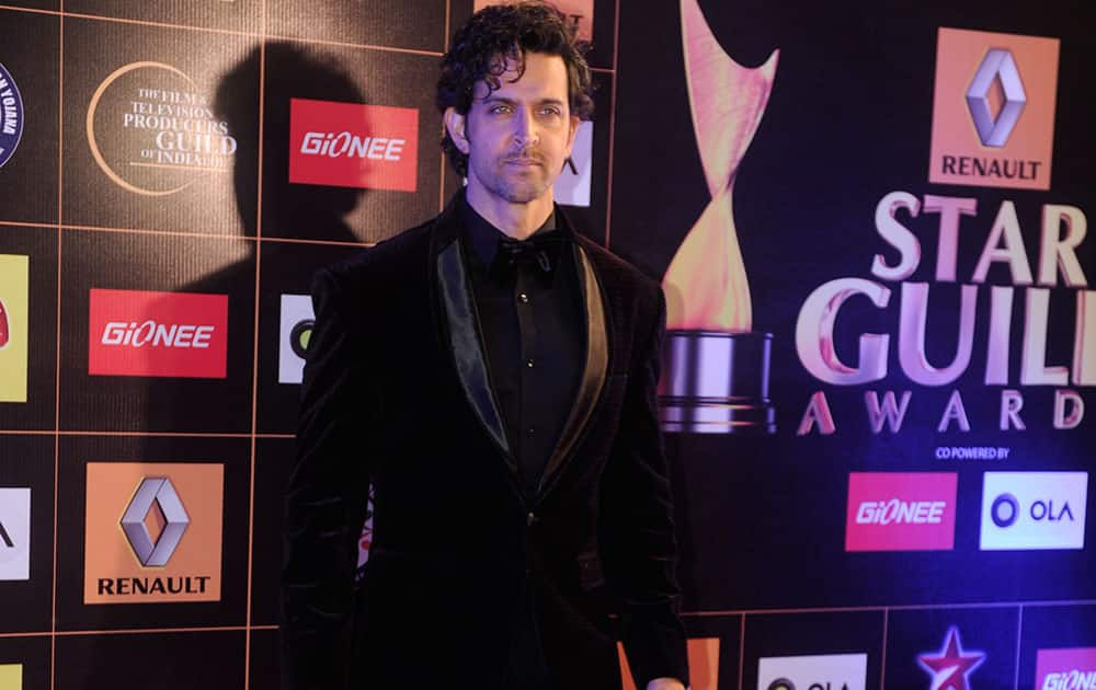 Hrithik Roshan during the Renault Star Guild Awards 2015 in Mumbai. -dna