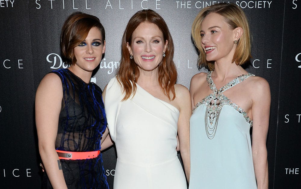 Actors, from left, Kristen Stewart, Julianne Moore and Kate Bosworth attend a special screening of 