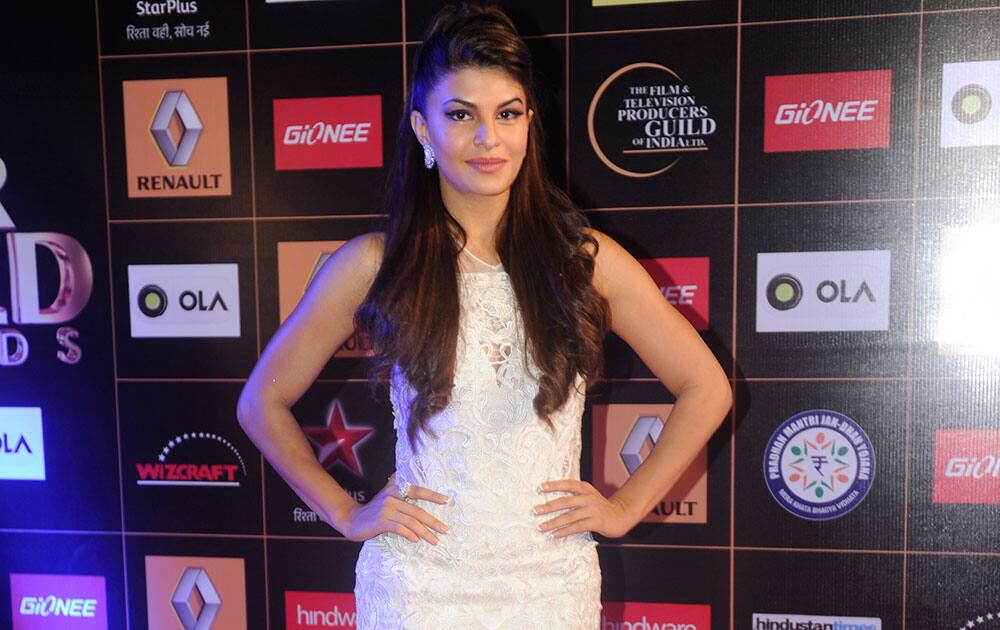 Jacqueline Fernandes during the Renault Star Guild Awards 2015 in Mumbai. -dna