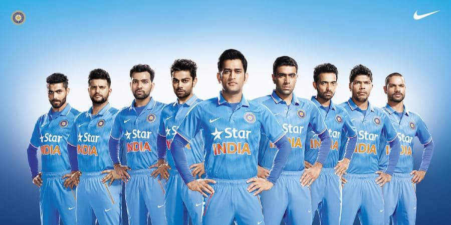 BCCI in association with @NikeCricket unveil the all new Official Team #India Jersey at the MCG - Twitter@BCCI