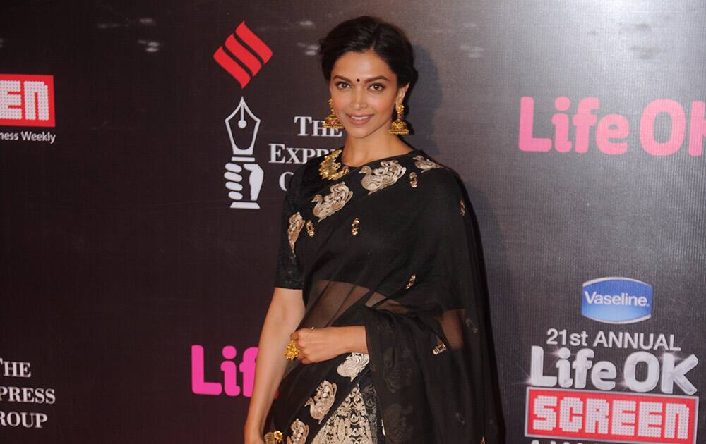 Deepika Padukone during the 21st Annual Screen Awards in Mumbai.-dna