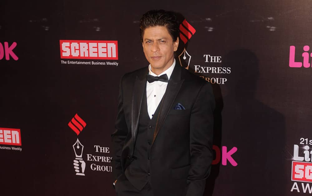 Shah Rukh Khan during the 21st Annual Screen Awards in Mumbai.-dna