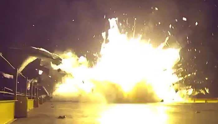 SpaceX releases video of rocket explosion at landing attempt