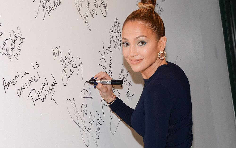 Actress Jennifer Lopez attends AOL's BUILD Speaker Series to discuss her upcoming film 