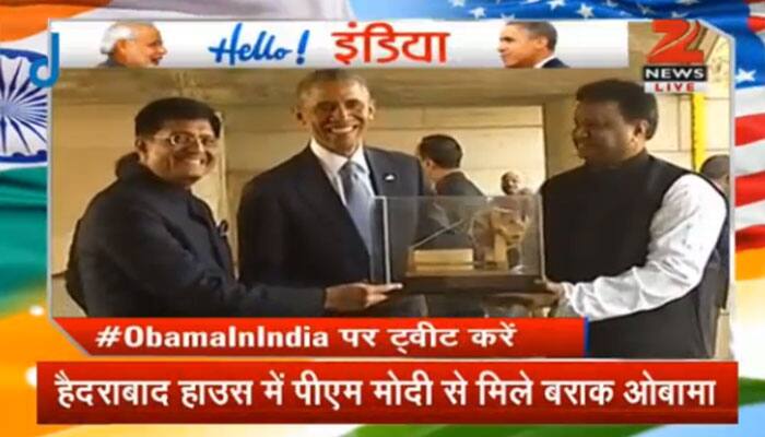 President Barack Obama at Hyderabad House for bilateral talks